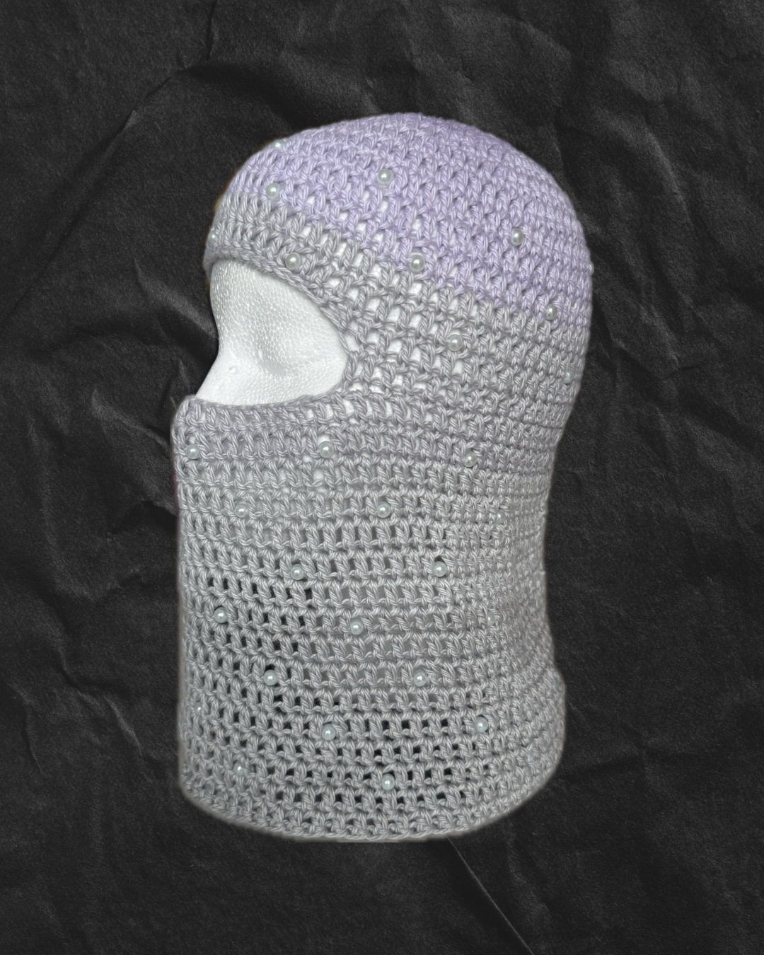 Purple and Gray Pearl Ski-Mask
