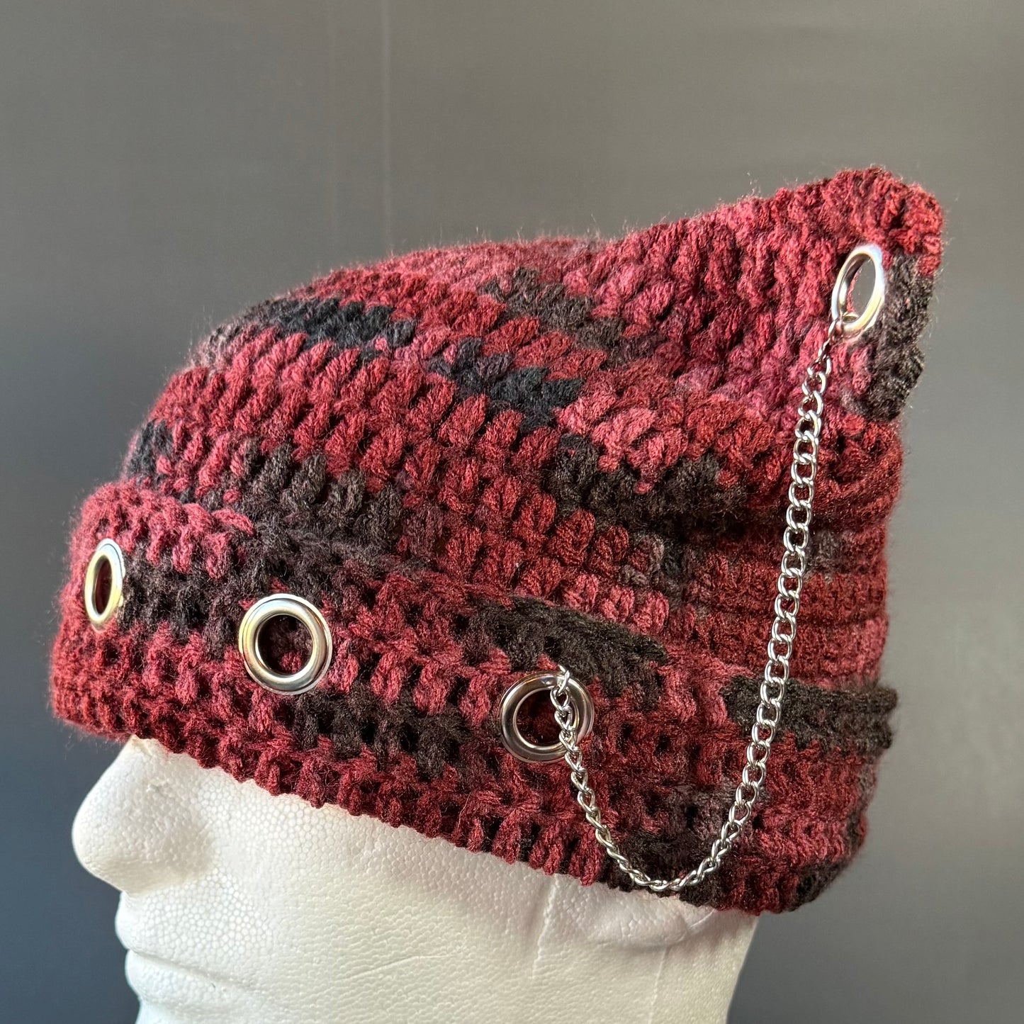 Red Camo Cat Ear Beanie