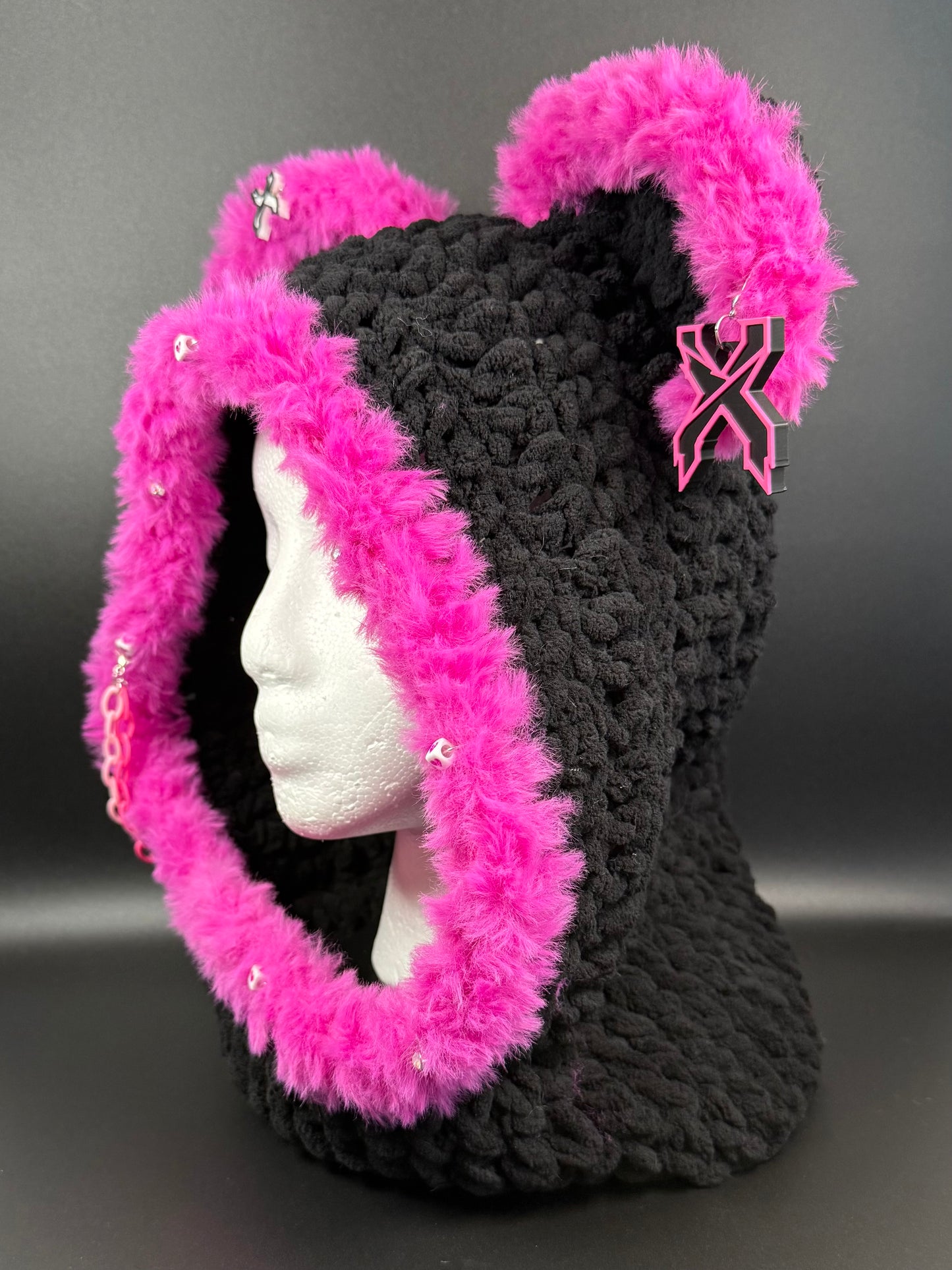 Pink and Black X