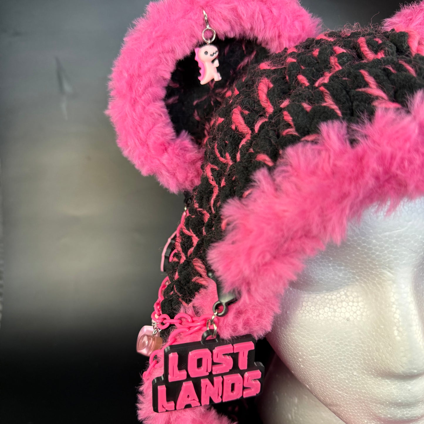 Pink Wooli X Lost Lands Hood