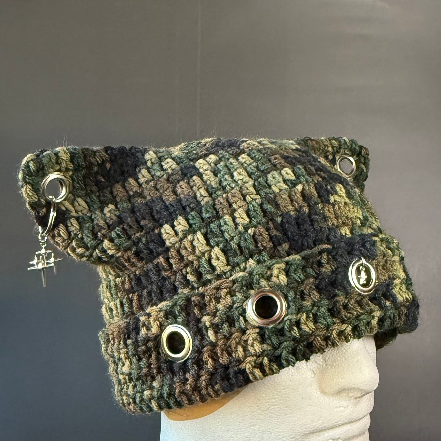 Dark Camo Cat Ear Beanie