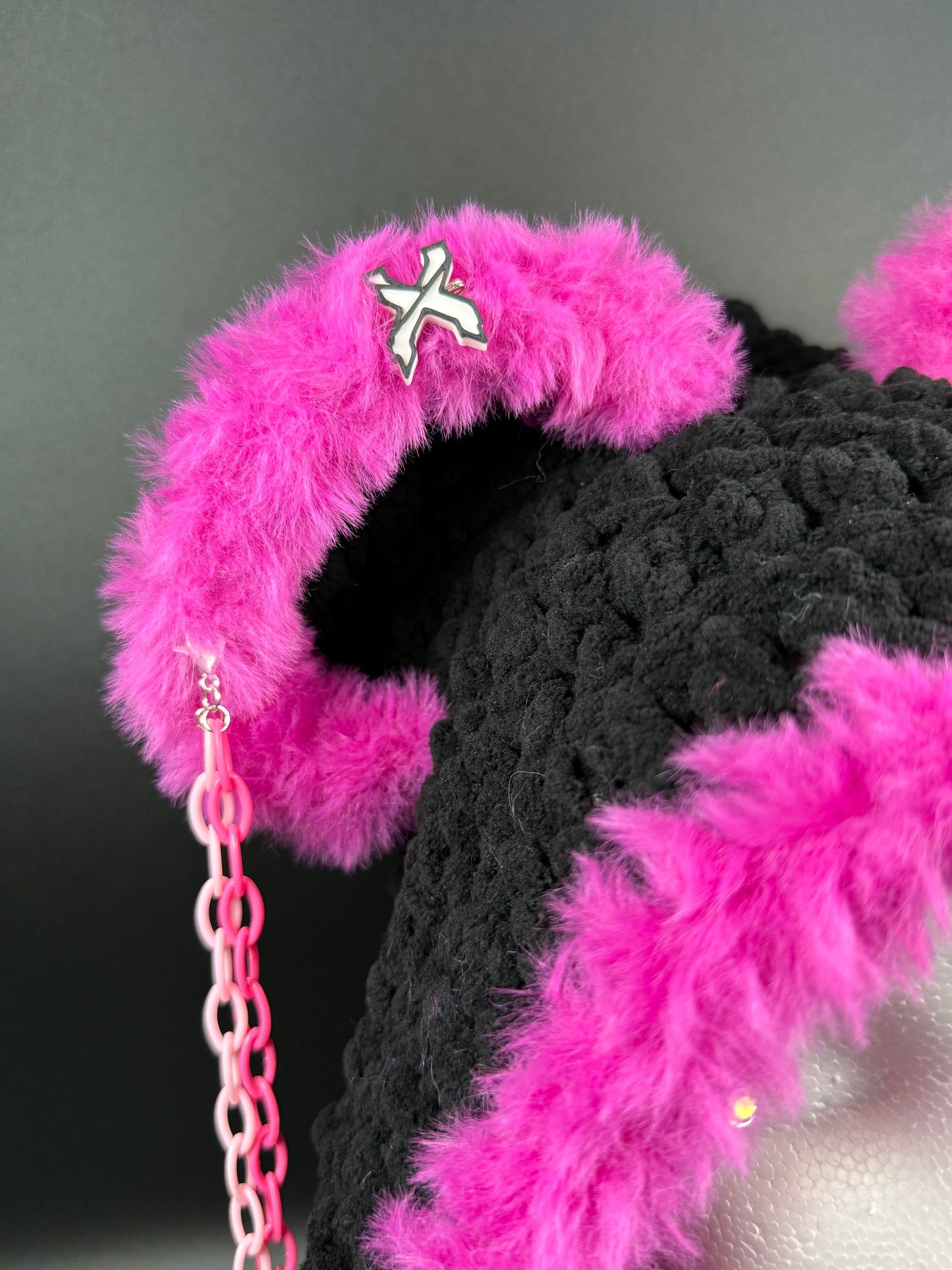 Pink and Black X