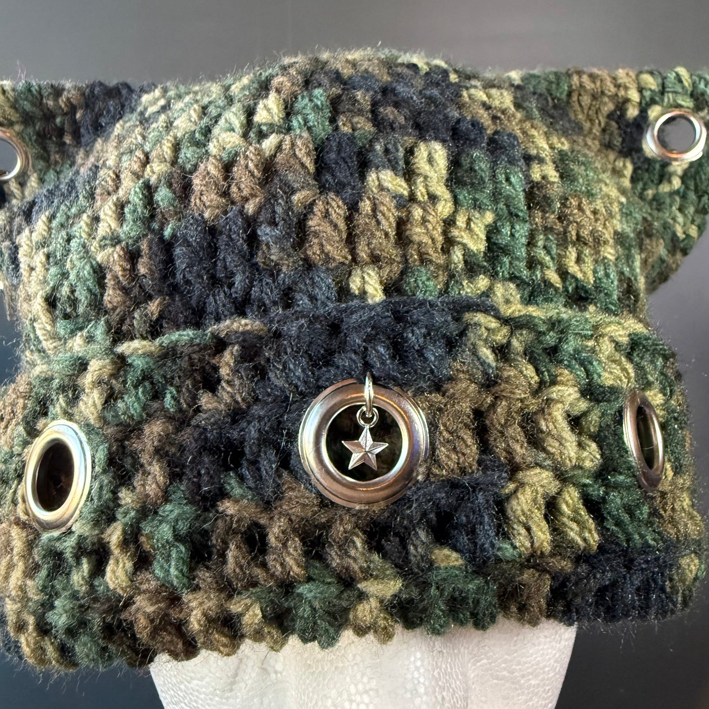 Dark Camo Cat Ear Beanie