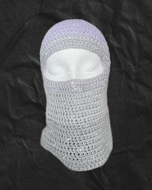 Purple and Gray Pearl Ski-Mask