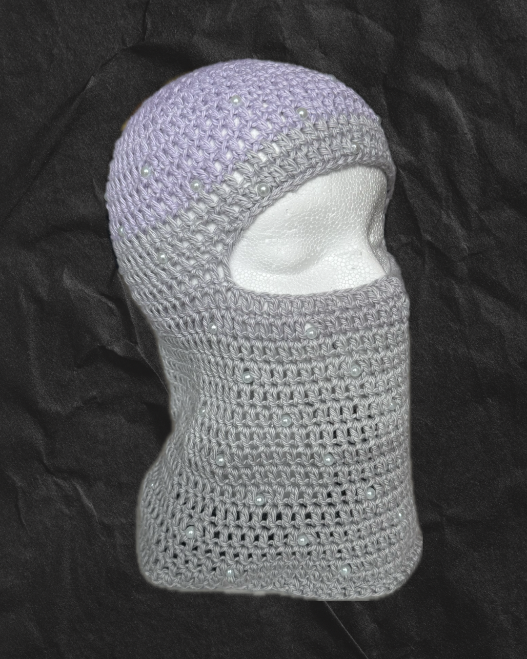 Purple and Gray Pearl Ski-Mask